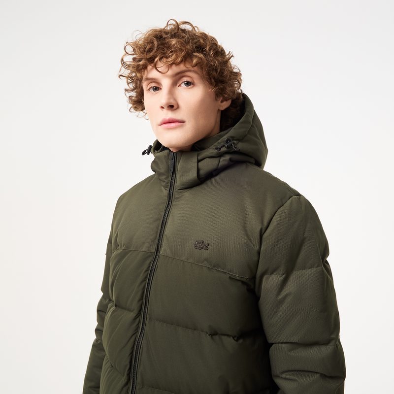 Мужской стёганый пуховик Lacoste с капюшоном 4