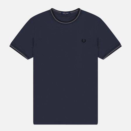 Мужская футболка Fred Perry Twin Tipped, цвет синий