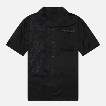 Мужская рубашка maharishi Sakura Dragon Camp Collar, цвет чёрный