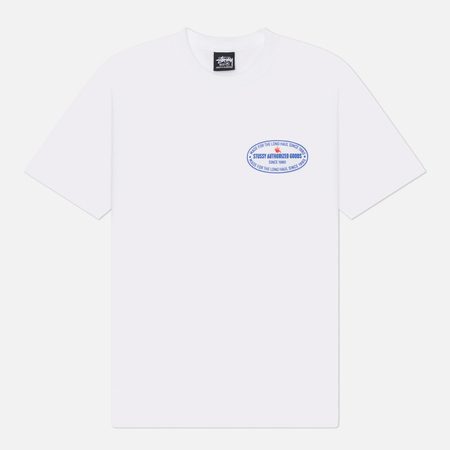 Мужская футболка Stussy Authorized, цвет белый