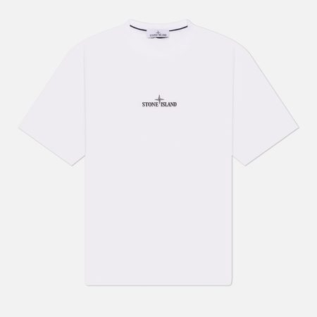 Мужская футболка Stone Island Finger Print, цвет белый