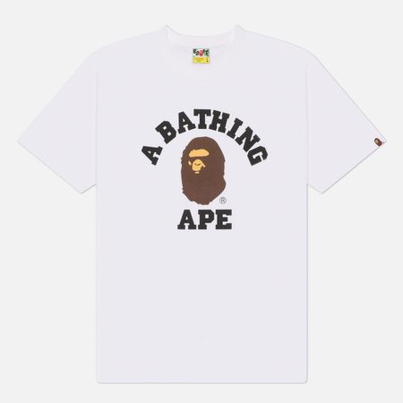 Мужская футболка A Bathing Ape College, цвет белый