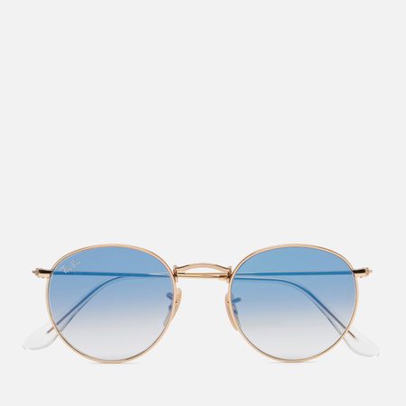Солнцезащитные очки Ray-Ban Round Flat Lenses, цвет золотой