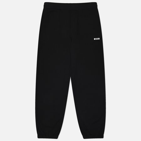 Мужские брюки MSGM Fleece Micrologo Print, цвет чёрный