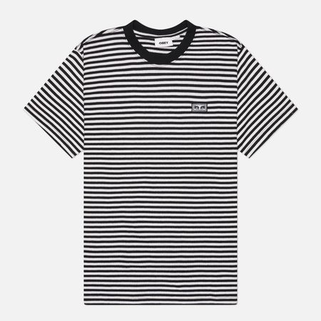 Мужская футболка OBEY Established Works Eyes Stripe, цвет чёрный