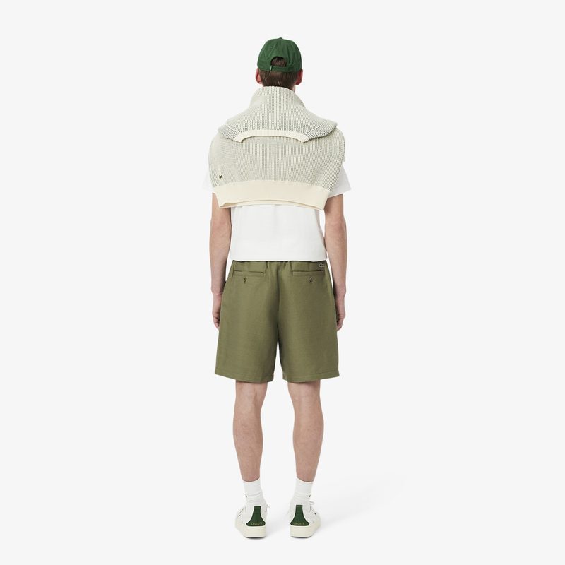 Мужские шорты Lacoste из смеси льна и вискозы 2