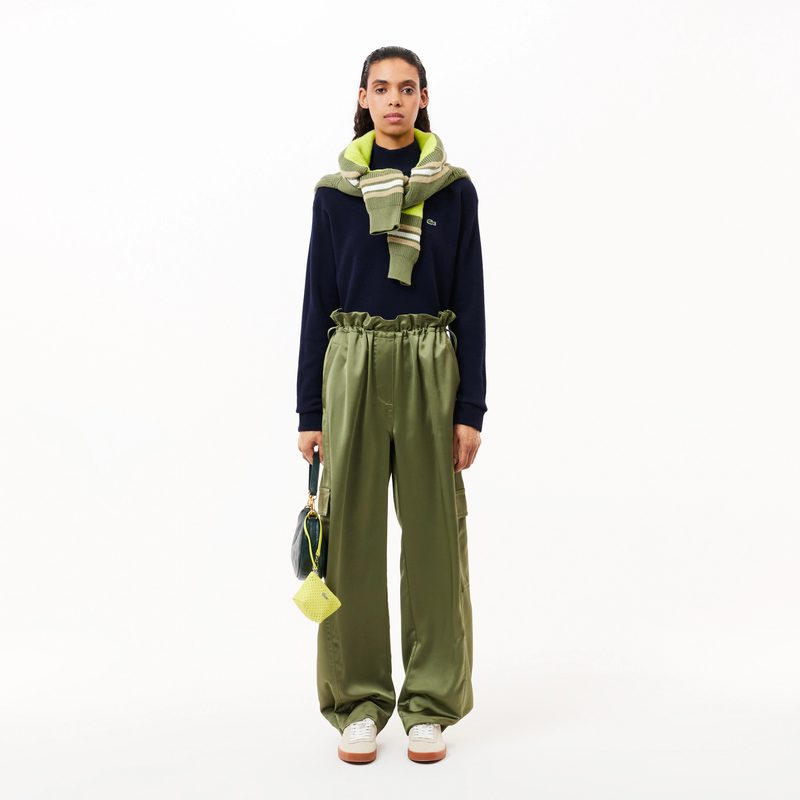 Женский шерстяной свитер Lacoste с высоким воротом 4