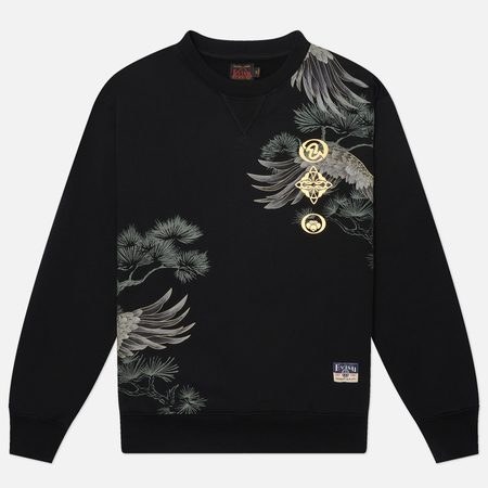 Мужская толстовка Evisu Grateful Crane Foil Print, цвет чёрный