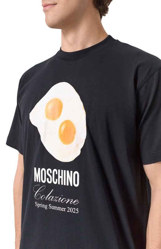 Хлопковая футболка Moschino 5