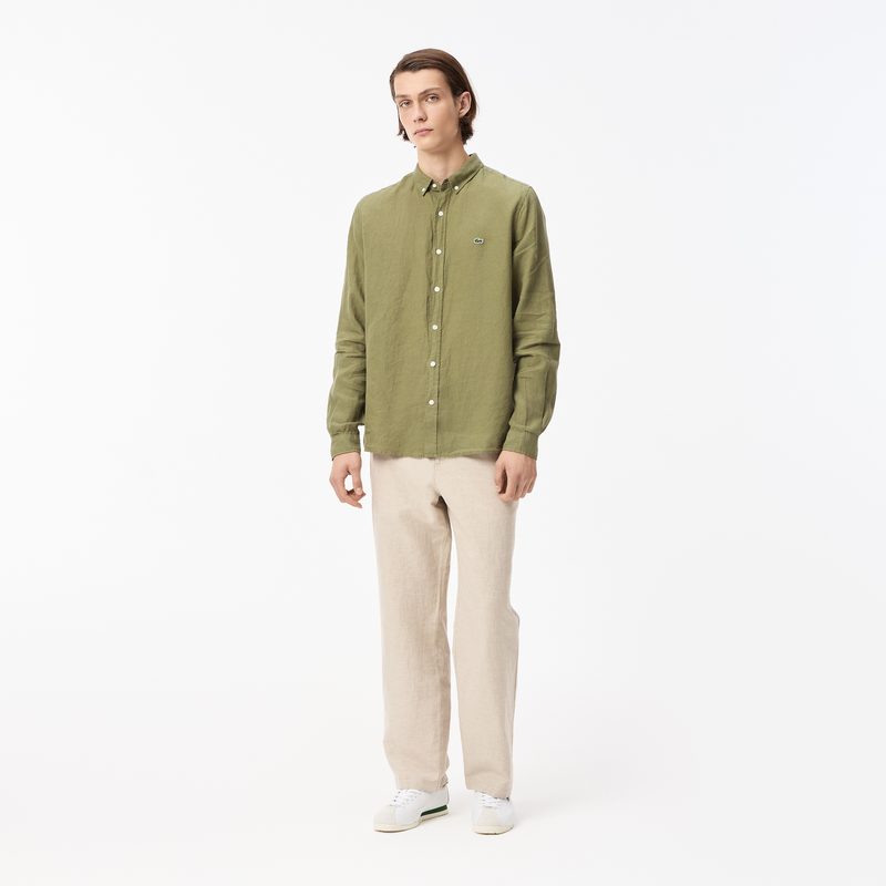 Мужская льняная рубашка Lacoste 4