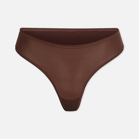Женские трусы SKIMS Fits Everybody Thong, цвет коричневый