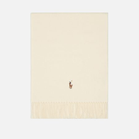 Шарф Polo Ralph Lauren Signature Pony Virgin Wool, цвет бежевый