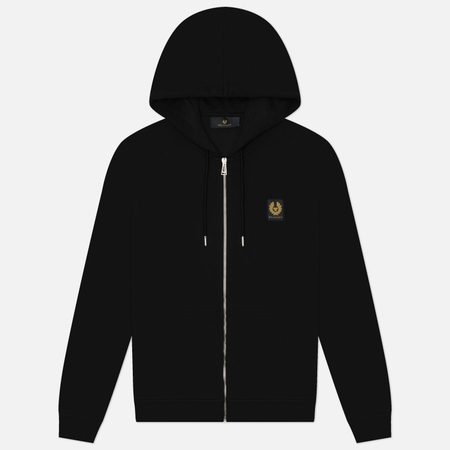 Мужская толстовка Belstaff Full Zip Hoodie, цвет чёрный