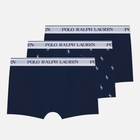 Комплект мужских трусов Polo Ralph Lauren Classic Trunk 3-Pack, цвет синий