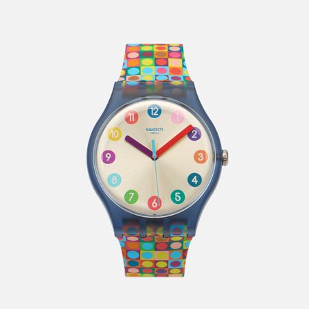 Наручные часы Swatch Rounds And Squares, цвет синий