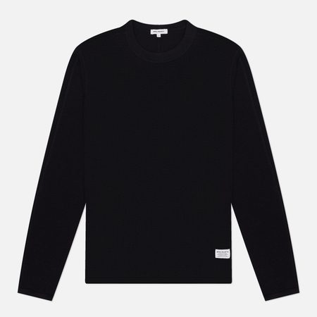 Мужской лонгслив Norse Projects Stevns Cotton Hemp Military Rib, цвет чёрный