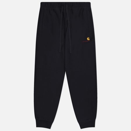 Мужские брюки Carhartt WIP American Script Jogging, цвет чёрный