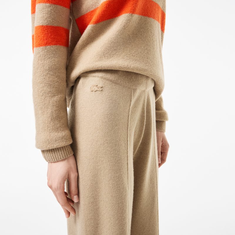 Женские шерстяные брюки Lacoste свободного кроя 4