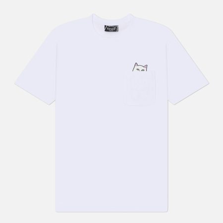 Мужская футболка RIPNDIP Lord Nermal Pocket, цвет белый