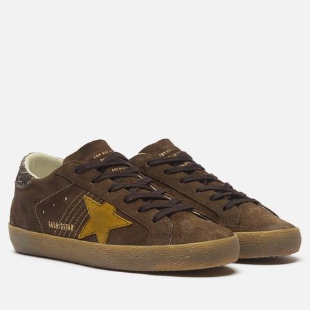 Женские кроссовки Golden Goose Super-Star Suede Star, цвет коричневый