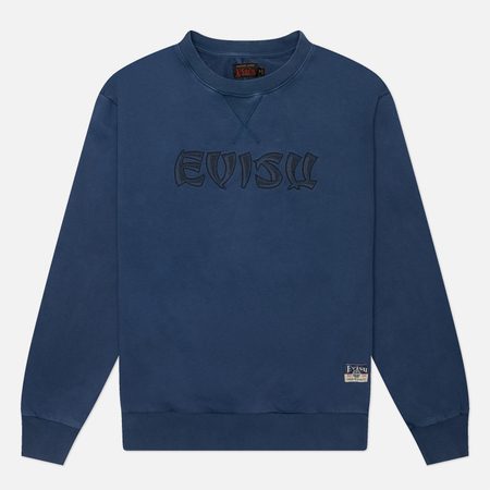 Мужская толстовка Evisu Heritage Godhead Embroidery Hoodie, цвет синий