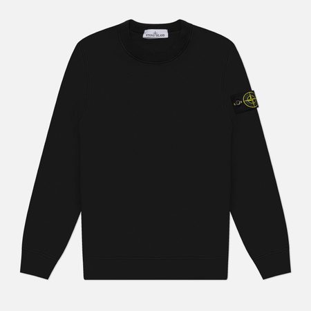 Мужская толстовка Stone Island Organic Cotton Fleece Midweight Crewneck, цвет чёрный