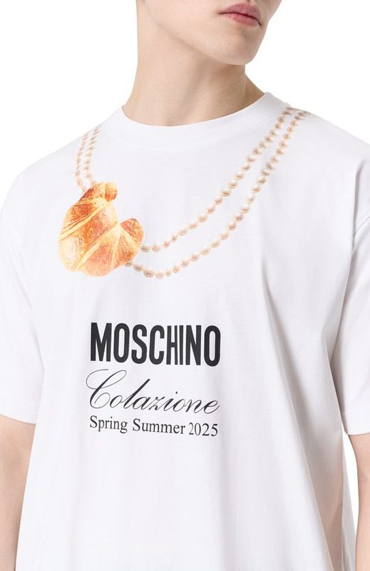 Хлопковая футболка Moschino 5