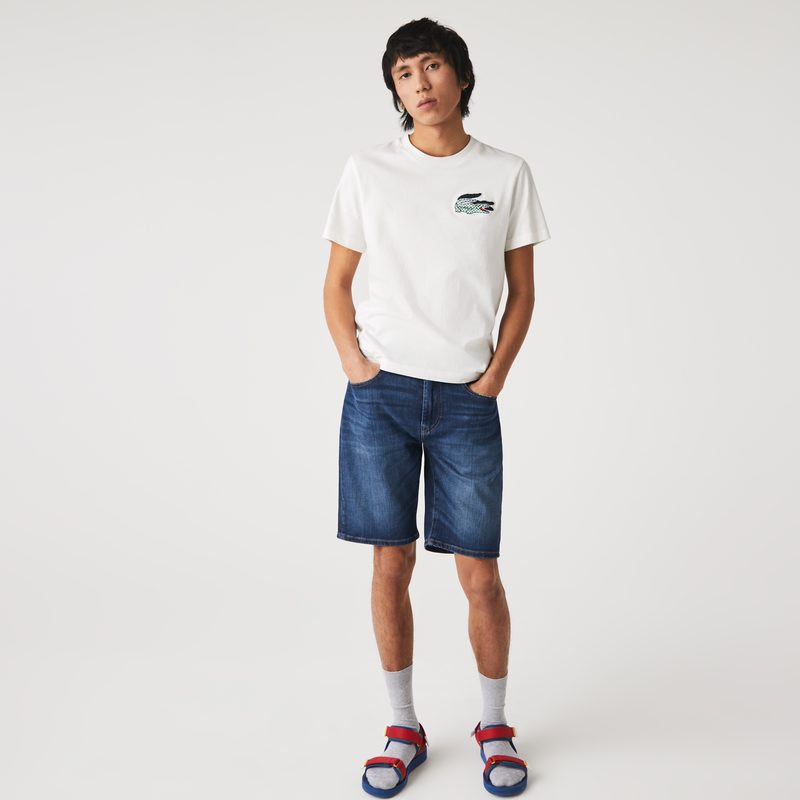 Мужские джинсовые шорты Lacoste приталенного кроя