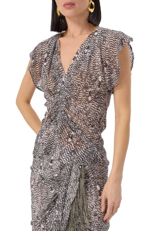 Топ из вискозы и шелка Isabel Marant 3