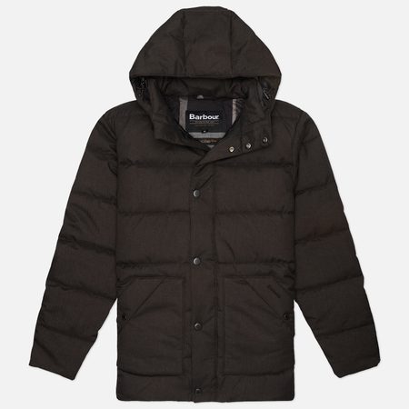 Мужской пуховик Barbour Brampton Puffer, цвет серый