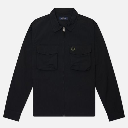 Мужская рубашка Fred Perry Ripstop Pocket Overshirt, цвет чёрный