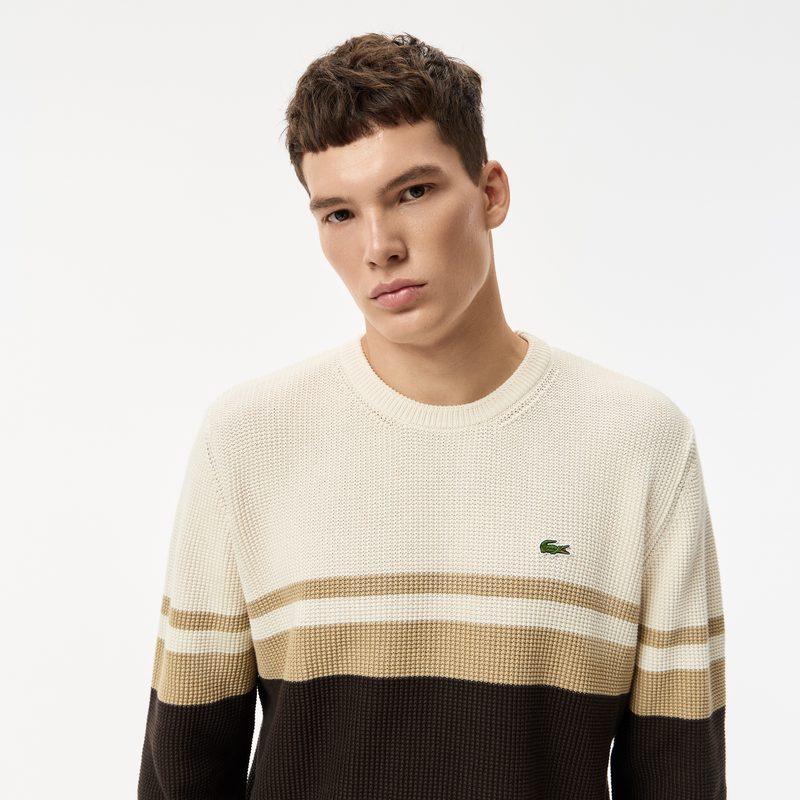 Мужской свитер Lacoste в полоску классического кроя 3