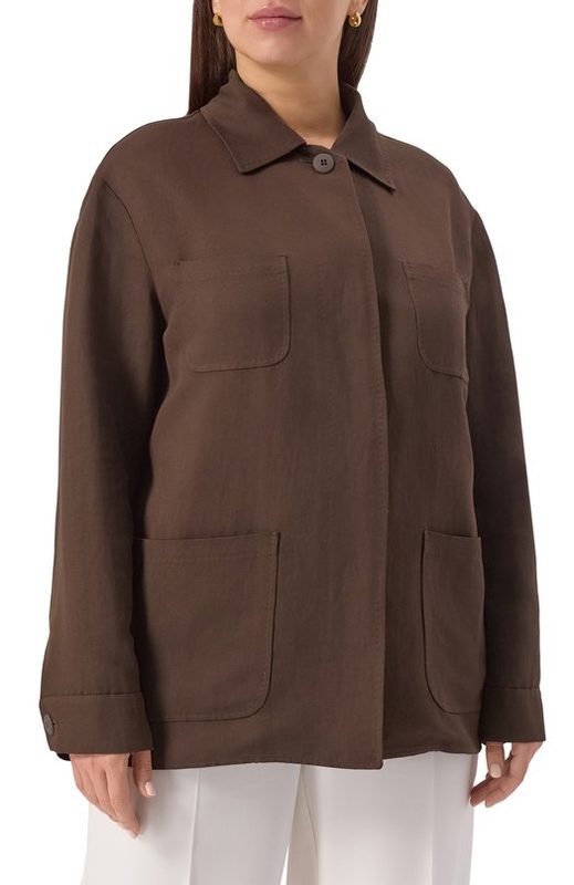Рубашка из вискозы и льна Max Mara Studio 3