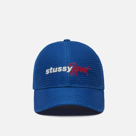 Кепка Stussy Mid-Depth Sport Mesh Snapback, цвет синий