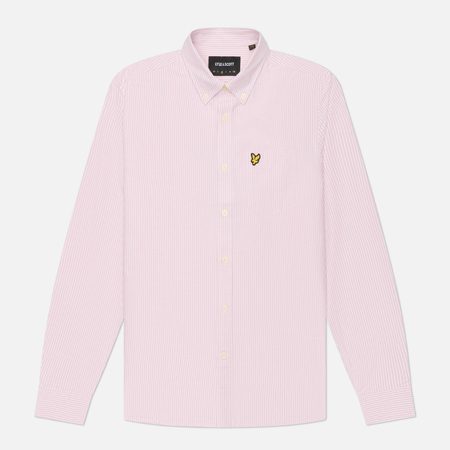 Мужская рубашка Lyle & Scott Stripe Oxford, цвет розовый