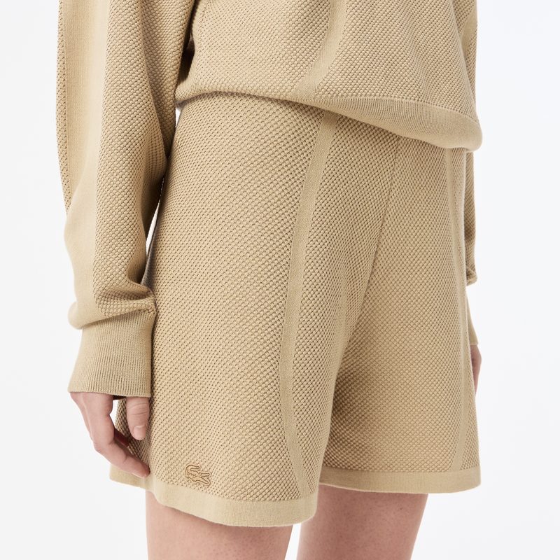 Женские рельефные шорты Lacoste из смеси хлопка 4