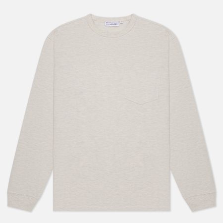 Мужской лонгслив EASTLOGUE Permanent Basic One Pocket, цвет бежевый