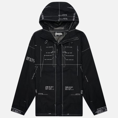 Мужская куртка ветровка uniform experiment Map-Out 3-Layer Mountain Parka, цвет чёрный
