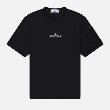 Мужская футболка Stone Island Combed Organic Cotton Jersey, цвет чёрный