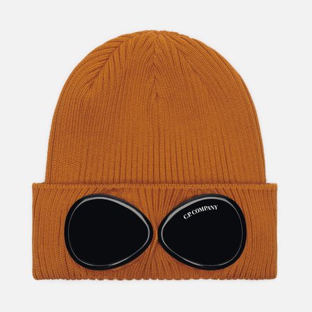 Шапка C.P. Company Cotton Goggle Lenses, цвет оранжевый