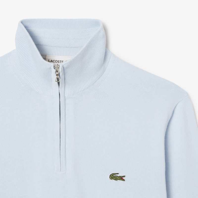 Мужской хлопковый свитер Lacoste на молнии с высоким воротом 5