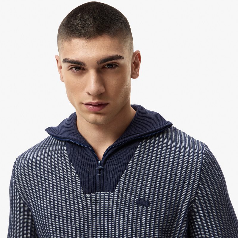 Мужской свитер Lacoste с высоким воротом на молнии классического кроя 3