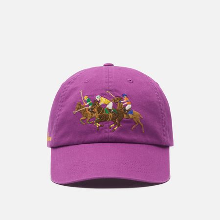 Кепка Polo Ralph Lauren Triple-Pony Twill Ball, цвет фиолетовый