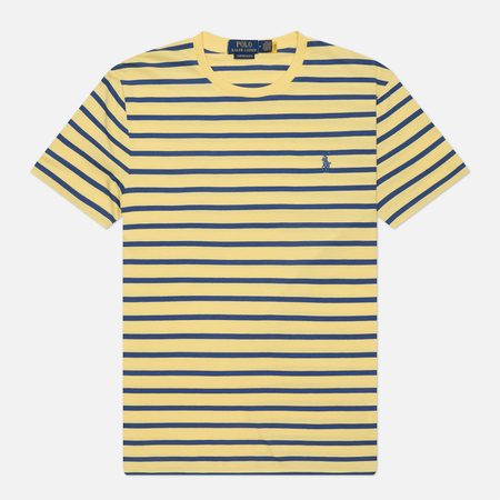 Мужская футболка Polo Ralph Lauren Classic Fit Striped Jersey, цвет жёлтый
