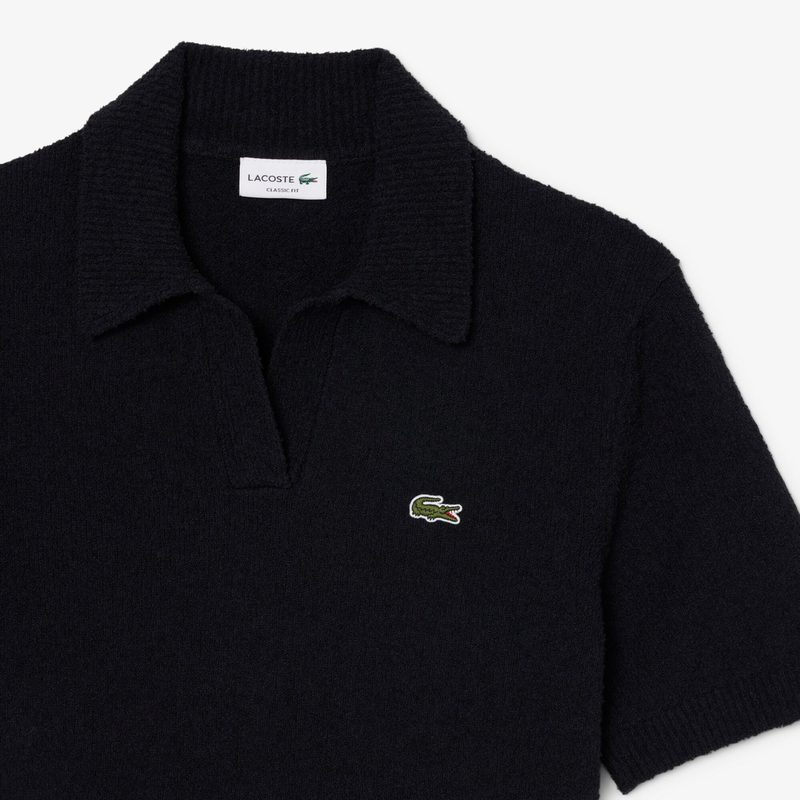 Мужское вязанное поло Lacoste классического кроя 5