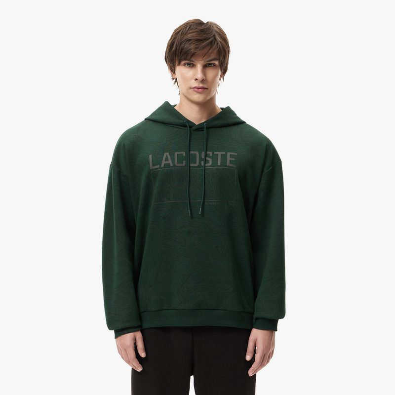 Мужской хлопковый свитшот Lacoste оверсайз