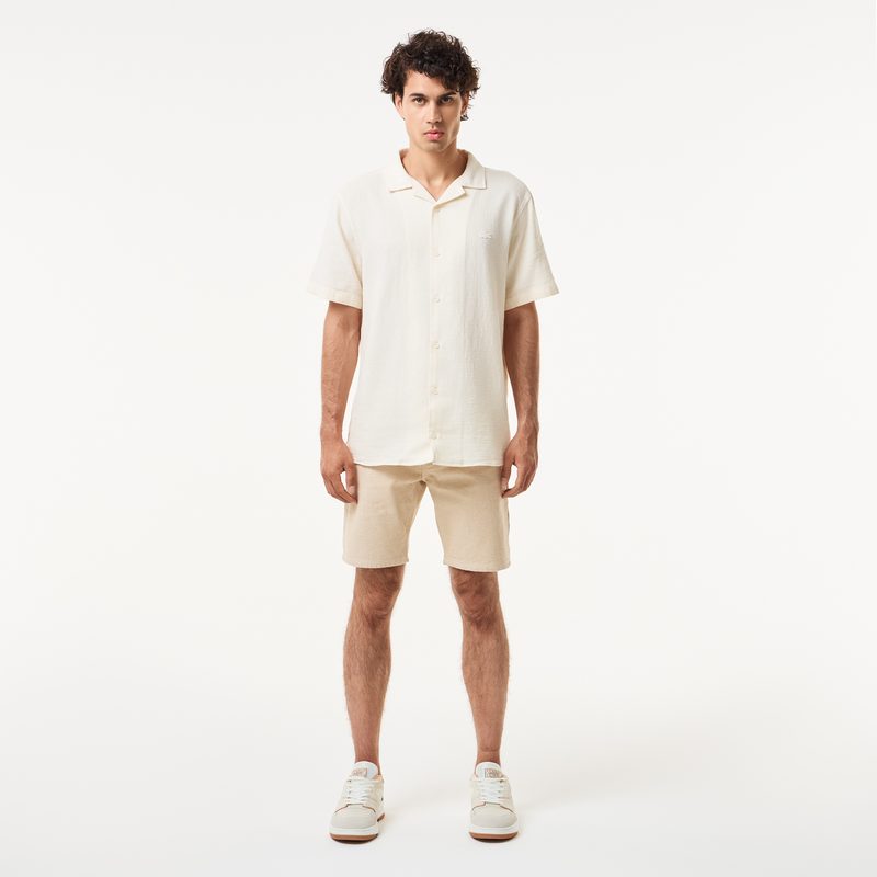 Мужская хлопковая рубашка Lacoste свободного кроя 4