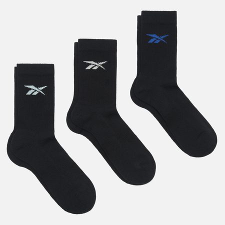 Комплект носков Reebok Crew SL 3-Pack, цвет чёрный