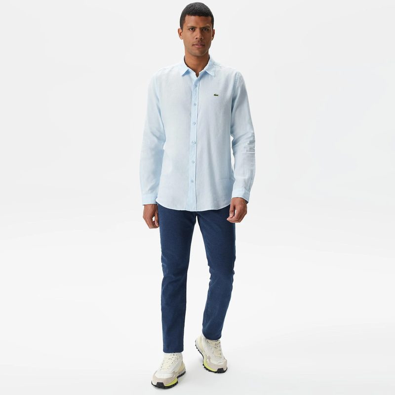 Мужская рубашка Lacoste из смеси льна 4