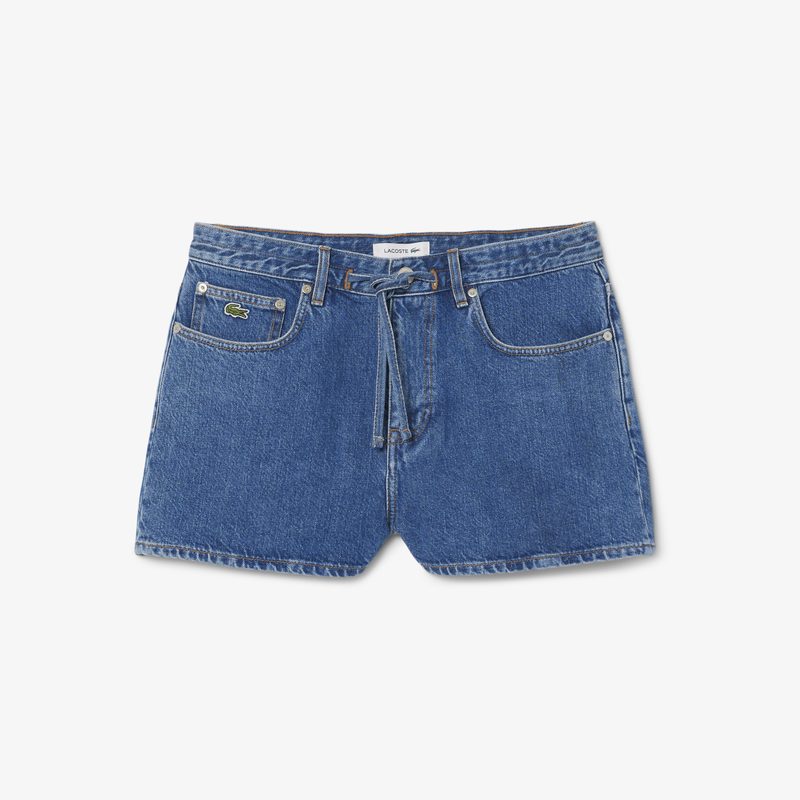 Женские джинсовые короткие шорты Lacoste 4